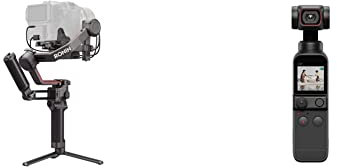 Bundle DJI RS 3 Pro - Nacelle stabilisatrice 3 Axes pour caméras DSLR et cinéma & Pocket 2 - Caméra 4K à Stabilisation 3 Axes, Vlog, Vidéo Ultra HD, Photo Haute Résolution 64 MP, 1/1.7” CMOS