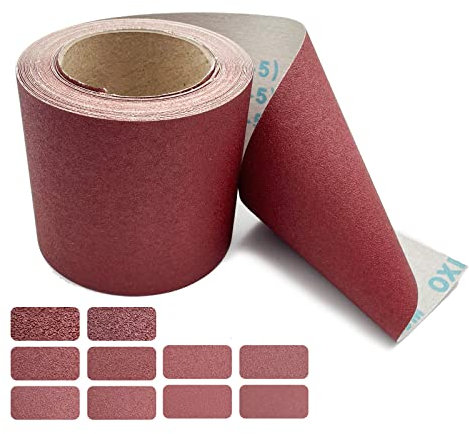 LYFJXX Schleifpapierrolle Bereit zum Wickeln Bereit zum Schneiden 4,5 Zoll durch 32,8 Fuß Lange Schleifpapierrollen(150 Grit)