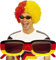 DEUTSCHLAND FANBRILLE als Verkleidung für WM, Karneval oder Fußball Mottoparty | MALE | Fasching Sonnenbrille Fan Brille schwarz rot gold Germany