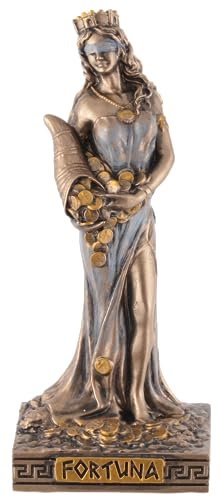 VOGLER Joh. Vogler GmbH Griechische Göttin Fortuna mit Füllhorn, aus Kunststein, mit Bronzefarbe von Künstlerhand bemalt, by Veronese