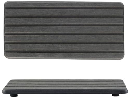 NiuYichee - 2 sottobicchieri rettangolari in diatomite che assorbono l'acqua, design scanalato, pietra assorbente utilizzata per saponi e piante e articoli da toeletta in casa moderna