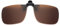 JM Polarized Clip auf Sonnenbrille Rahmenlose Flip Up Linse für verschreibungspflichtige Gläser Braun 60 * 47