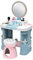 Smoby - My Beauty Schminktisch mit Spiegel (53,7x34,4x85cm) - Kinderschminktisch ab 3 Jahre mit Hocker und 15 Accessoires für Haare, Nägel und Make-Up (unechte Kosmetika)