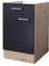 Flex-Well Küchenunterschrank ohne Arbeitsplatte - 50 cm breit - Anthrazit San Remo Eiche – Lino
