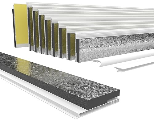 HEXIM PVC Rollladenkastendeckel mit Dämmung Länge: 1000-2000mm, Breite: 120-320mm, Revisionsklappe Rollladendeckel Rolllladen Jalousie Deckel Klappe (120mm x 1,2 Meter)