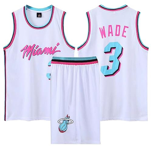 2 Pièces Ensemble Maillot Basketball Enfant/Adulte, Maillot sans Manches et Pantalon Court, Gilet Basket et Shorts Basket Enfant Blanc S