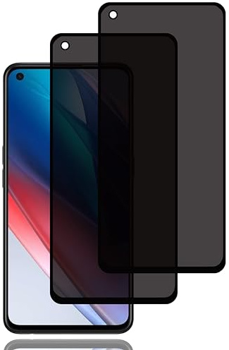BCHKLAI Protector Pantalla de Privacidad para Oppo Find X3 Lite [2 Piezas] | Cristal Vidrio Templado Antiespia,Dureza 9H,Sin Burbujas,Anti-Rasguños,Anti-Espía Protector Pantalla para Oppo Find X3 Lite