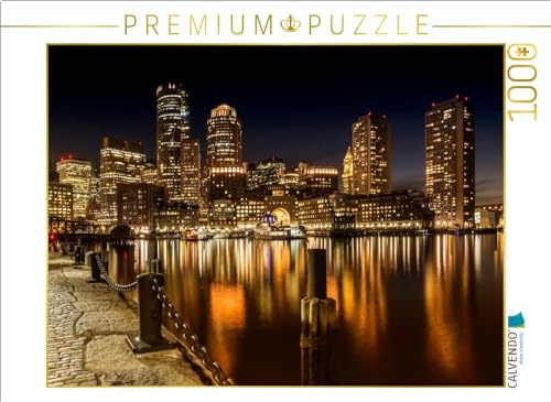 CALVENDO Puzzle Boston Skyline | 1000 Teile Lege-Größe 64 x 48 cm Foto-Puzzle für glückliche Stunden