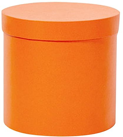 Runder Blumenkasten aus Papier, Zylindrische Kleiner Blumenbox Orange