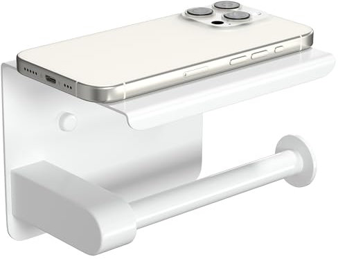 AZOMKER Porte Papier Toilette, Support Papier Toilette (Blanc)