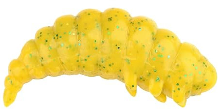 Trout Master Fat Camola 40mm - 8 künstliche Bienenmaden, Farbe:Yellow