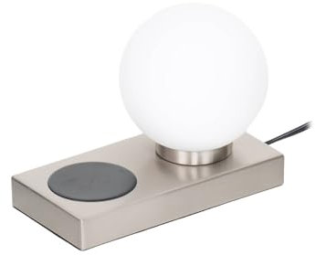 Lindby Tischlampe 'Junis' (Modern) in Alu aus Metall u.a. für Arbeitszimmer & Büro (1 flammig, E14) - Tischleuchte, Schreibtischlampe, Nachttischlampe, Arbeitszimmerleuchte