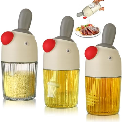 Yueser Saleros de Cocina, Botes Especias Cristal Salero y Azucarero Cocina Botes para Especias Cocina Frascos Especiarias Spice Jars Tarros Especias Saleros de Cocina Modernos Tarro de Aceite Miel