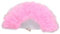 kesurpae Feather Fan Decoration Foldable Party Cosplay Household Handheld Ornament Decorative Fans Dancing Performance Wedding, Pink, 42cm