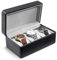 ProCase 3 Slot Reise Uhrenbox, PU Leder Uhrenkasten Uhrenaufbewahrung Travel Watch Case Watch Box für Herren, Uhrenschatulle Uhrenkoffer mit Uhrenkissen- 3 Slot, Schwarz