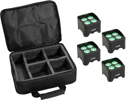 EUROLITE Set 4x AKKU Mini UP-4 QCL Spot MK2 + Soft Bag