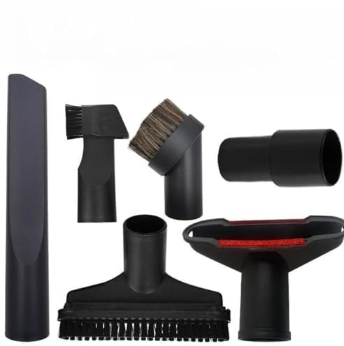 6 Stück Ersatzzubehör für Staubsaugeraufsätze (32 mm/35 mm), inklusive Kombibürste aus PP-Haar, langer Flachsauger, Rundbürste, 2-in-1-Bürste, Sofasauger, Adapter kompatibel mit Karcher NT-Serie