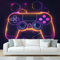NOGAWA Papier Peint Jeu, Papier Peint Motif Gamer, Panoramique Décoration Murale Pour Salon, Chambre, Tapisserie Murales Intissé, Wallpaper Mural 300x210cm
