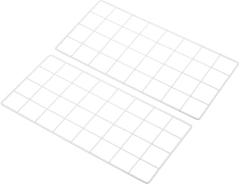 PATIKIL Drahtgitter-Panel, 40,6 x 20,3 cm, 2 Stück, Tafel, Foto, Bilder, Memo-Display, Raster, zum Aufhängen, Organizer, Wanddekoration, für Zuhause, Büro, Hochzeit, Weiß