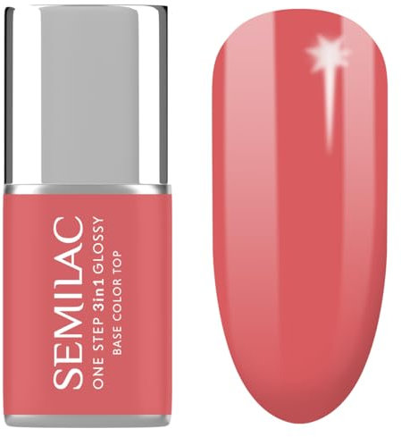 Semilac UV Nagellack 3in1 One Step Glossy S690 Coral Pink 7 ml