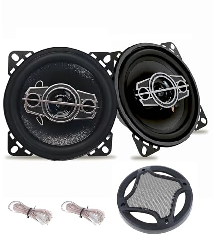 WMQ100W 2-Way Car Coaxial Speaker Door, Universal Car Stereo Speakers,Quick Replacement Speaker, Vehicle Door/Side Panel Mount Compatible,Black (1085)