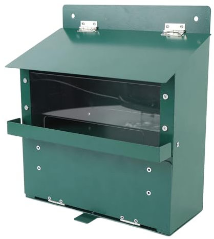 Eujgoov Table de Alimentación de Ardilla de Metal Diseño de Placa Acrílica Transparente Fácil de Llenar Grandes Entusiastas de la Caja de Alimentación Material de Hierro