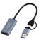 Fahoujs Game Video Capture cartes USB + Type C vers HDTV 2K 30Hz Enregistreur vidéo console de jeu caméscope Convertisseur faible latence