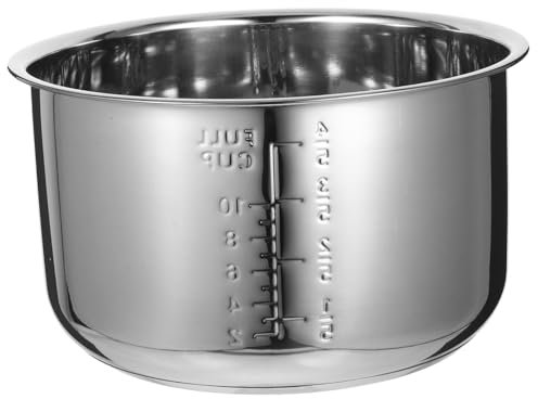 Ipetboom Olla Arrocera Interior De Acero Inoxidable Capacidad Potencia Antiadherente Repuesto para Cocina Eléctrica Versátil para Sopa y Pasteles