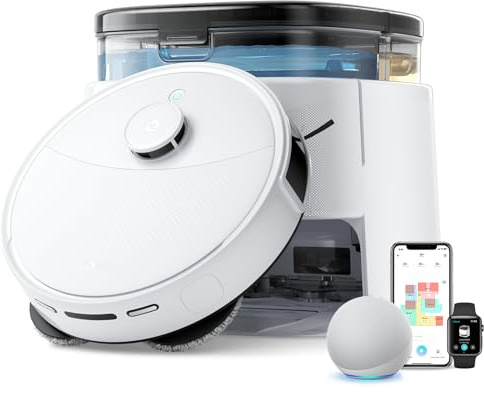 Lefant M3 Robot Vacuum Cleaner with Mop,12,000Pa,Smart Obstacle Avoidance, Zero Tangling,Self-Emptying,Auto Emptying, Washing and Drying,Custom Carpet Strategy, All-in-One Dock,Works on WiFi 2.4G/5G