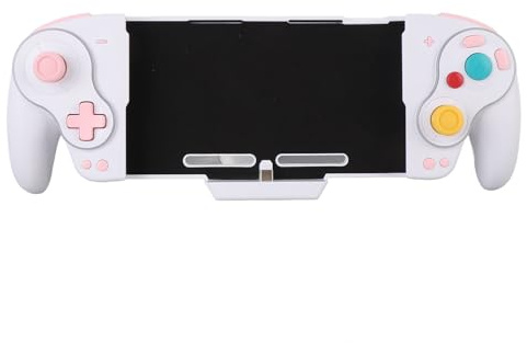 POENVFPO Einteiliger, Verstellbarer -Vibrations-Joypad-Controller mit RGB-Lichtern für Six Axis Gaming (White)