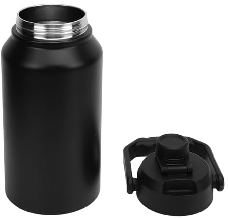 YUEHISY 2.3L Insulated Water Bottle with Triple Insulation Technology, Keeps Hot 24H & Cold 48H, 316 Stainless Steel, for Travel, Sports and Gym Fitness (Black)