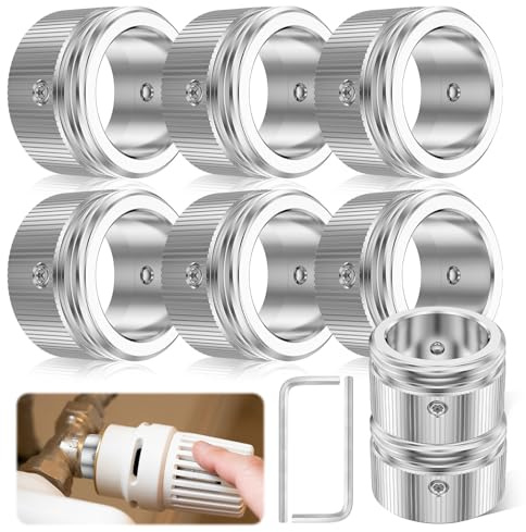 JUNFEIFLUX 8 Stück Heizkörperthermostat Adapter M30 x 1,5 | Edelstahl Heizungsventiladapter, Heizkörperventil Thermostatkopf Set für RA/Rav/Ravl.