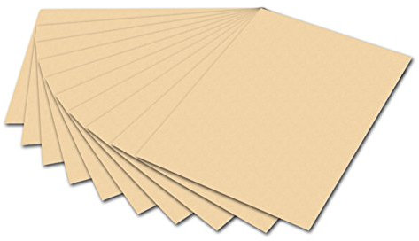 folia 6110 - Fotokarton Chamois, 50 x 70 cm, 300 g/qm, 10 Bogen - zum Basteln und kreativen Gestalten von Karten, Fensterbildern und für Scrapbooking