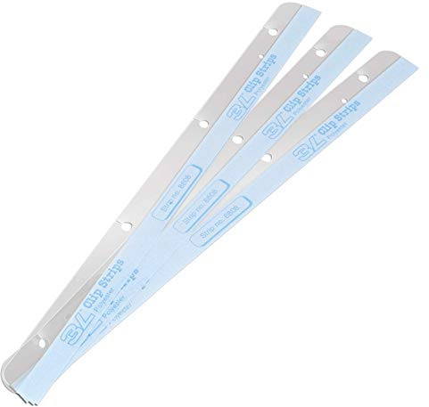 Djois 8802-50 – 50er Pack Selbstklebende Abheftstreifen A5, 7-fach Universal-Lochung, zur Archivierung von Dokumenten ohne Lochen, Transparente Abheftlösung für den Bürobedarf
