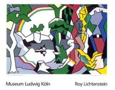 Roy Lichtenstein Landscape with Figures and Rainbow Poster Kunstdruck