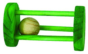 HAPPYPET Nature First Wooden Rattler Circle Natural Chew Small Animals | Natural and safe chew – Helps keep teeth clean – Helps prevent boredom