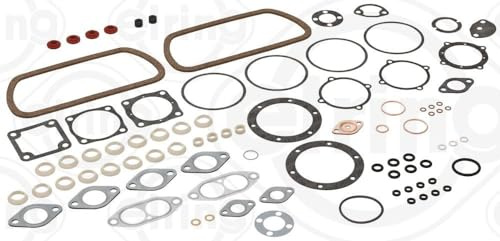 ELRING 234.941 Dichtungsvollsatz Motor ohne Zylinderkopfdichtung mit Ventilschaftabdichtung ohne Wellendichtring-Kurbelwelle Kompatibel mit VW Kaefer Typ 1