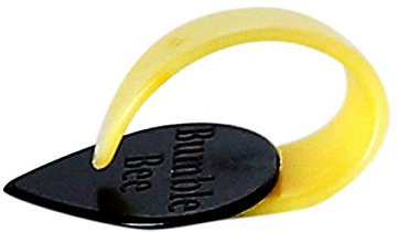 Fred Kelly Picks D5J-L-3 Delrin Bumblebee Jazz Light Gitarrenplektrum (3 Stück), schwarz/gelb, 0,50 mm