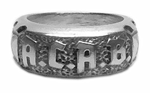 ACAB Ring A.C.A.B. Hardcore, Hooligans, Rockerring, Biker,