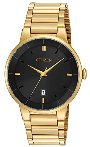 Citizen Quartz Mens Watch, Stainless Steel, Classic, Gold-Tone (Model: BI5012-53E)