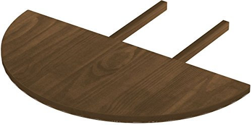 Ansteckplatte 50x100 Rund Nussbaum Rio Classico oder Rio Kanto - Pinie Tischverlängerung Echtholz - Größe & Farbe wählbar - für Esszimmertisch Holztisch Tisch ausziehbar Brasilmöbel