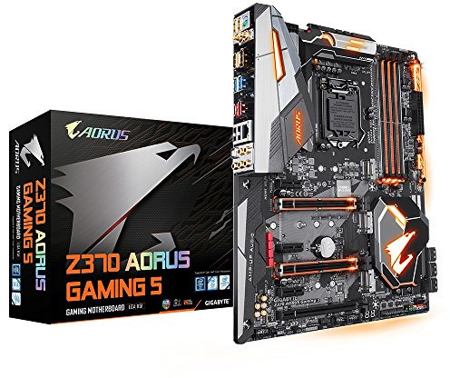 GIGABYTE Intel 1151 Socket Z370 Chipset Aorus Gaming 5 D4 ATX Motherboard - Black