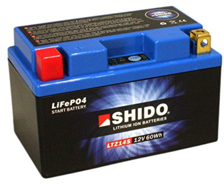 Motorrad Batterie Shido Lithium LTZ14S / YTZ14S, 12V/11,2AH (Maße: 150x87x110)