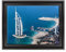Gemälde auf Leinwand, gerahmt, mit Rahmen, Dubai – Emirati Arabi – Mittlerer Orient Metropole – Burj Khalifa al-Arab – Palm Jumeirah – 30 x 40 cm – moderner Stil schwarz – (Code 4962)