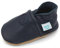 Dotty Fish Krabbelschuhe aus Leder – rutschfeste, weiche Sohle, Barfußgefühl, Lauflernschuhe & Babyschuhe für Jungen und Mädchen, Einfach nur Marineblau, 4-5 Jahre (28 EU)