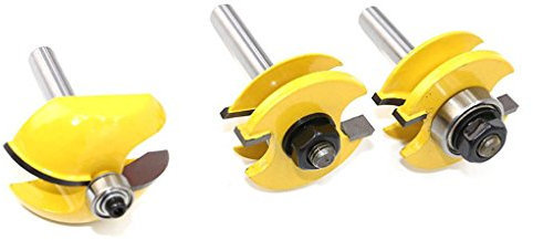 Vkospy 3PCS / Set 8mm caña Raised Panel Router gabinete de la Puerta Conjunto de bits de 3 bits de la carpintería Cortador de fresado Router bits