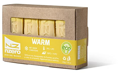 NZEROWAX Organisch Skiwachs - 200g, 50g (x4) | Bio-Pflanzenwachs für Ski