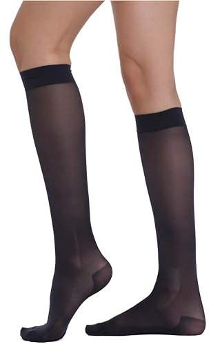 BeOnTop Chaussettes Graduées Hautes 70 Den Femme 17-18 Mmhg Mi Bas Comfort Support Line - Made in Italy