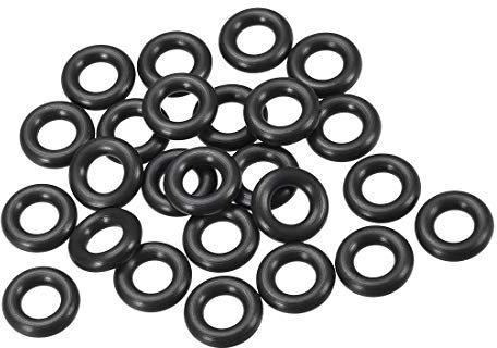 sourcing map 25Stk. Fluorkautschuk O-Ring Dichtungsring schwarz 12 mm x 19 mm x 3,5 mm