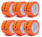 gws Hinweis-Klebeband Abstand halten 1,5 M! Flurorange PVC | Kräftiges Markierungsband in Profi-Qualität | Warnband Paketband | 60 mm x 66 m (6 Rollen)